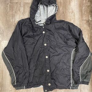 Vintage Black/Grey Reversible Windbreaker